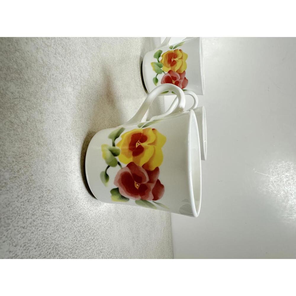 VTG Corelle Corning Summer Blush Pansy Coffee Mugs Set of 3 USA - Picture 3 of 8